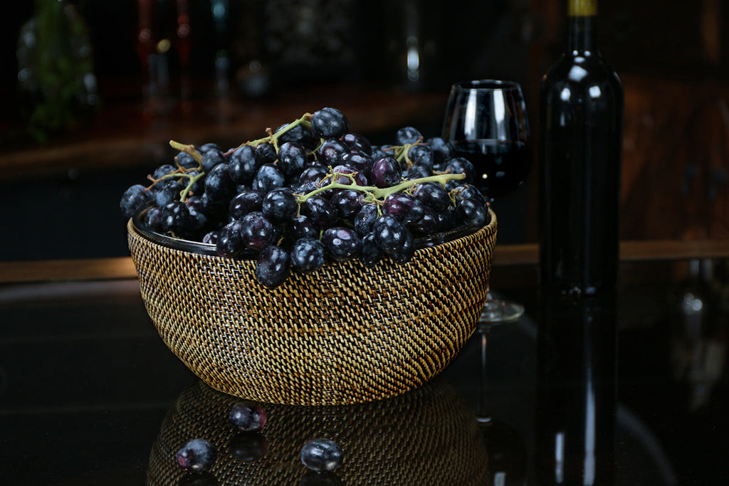 Salad and Serving Bowl with Glass, 4Qt Bowl, 11" Diameter