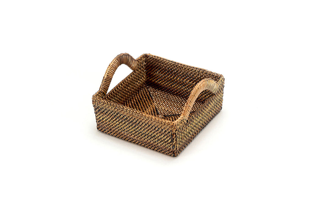 Square Bread Basket with Handles, Small
