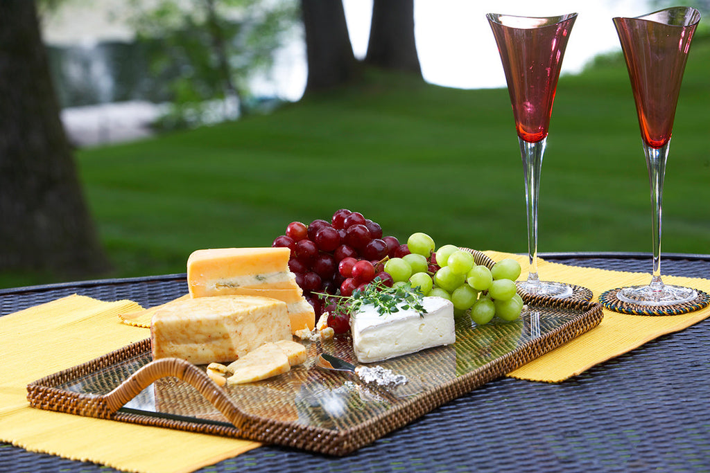Rectangular Cheese Tray with Glass Medium