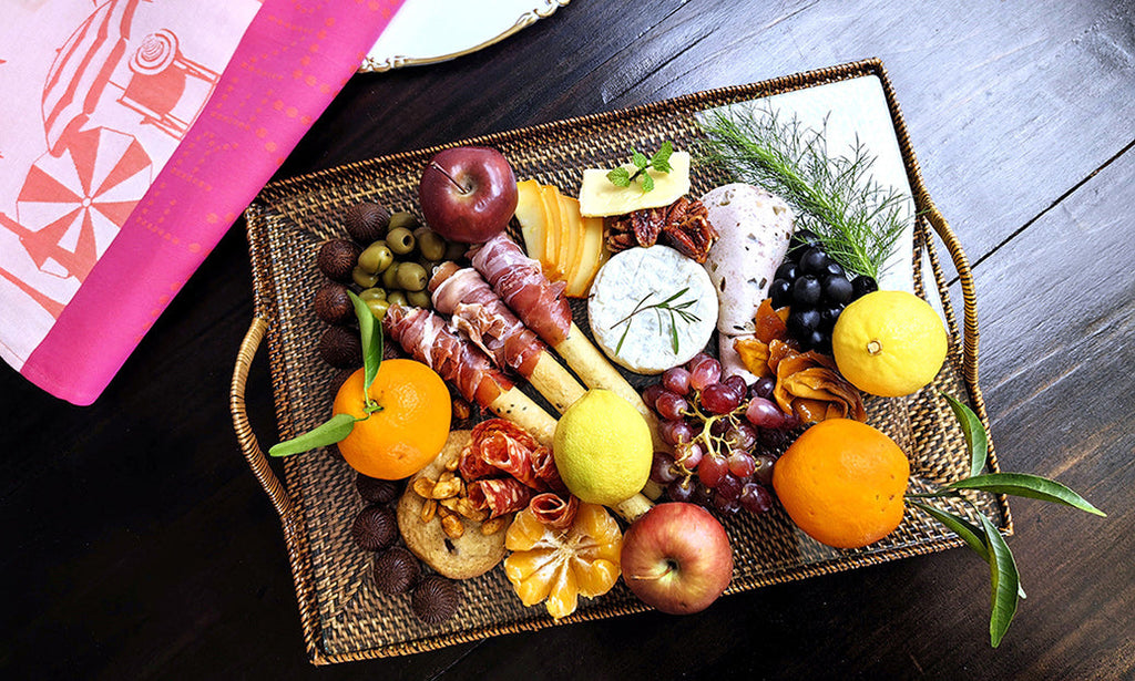 Rectangular Cheese Tray with Glass Medium
